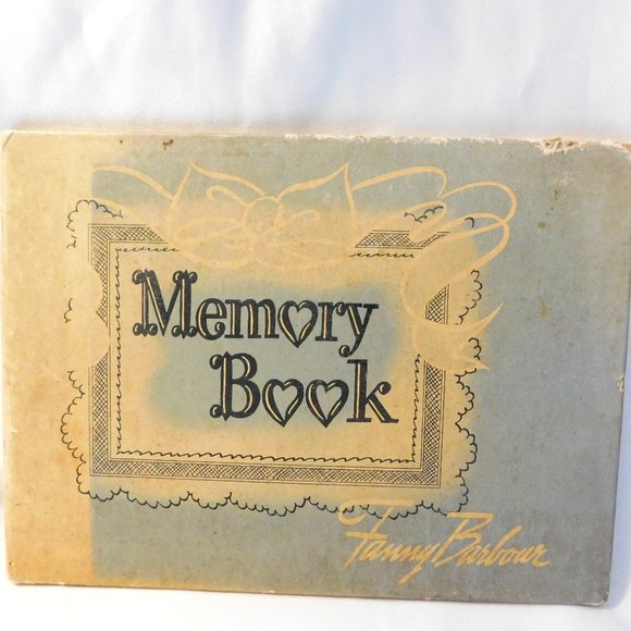 Memory Book by Fanny Barbour Vintage 1940 - Picture 1 of 12
